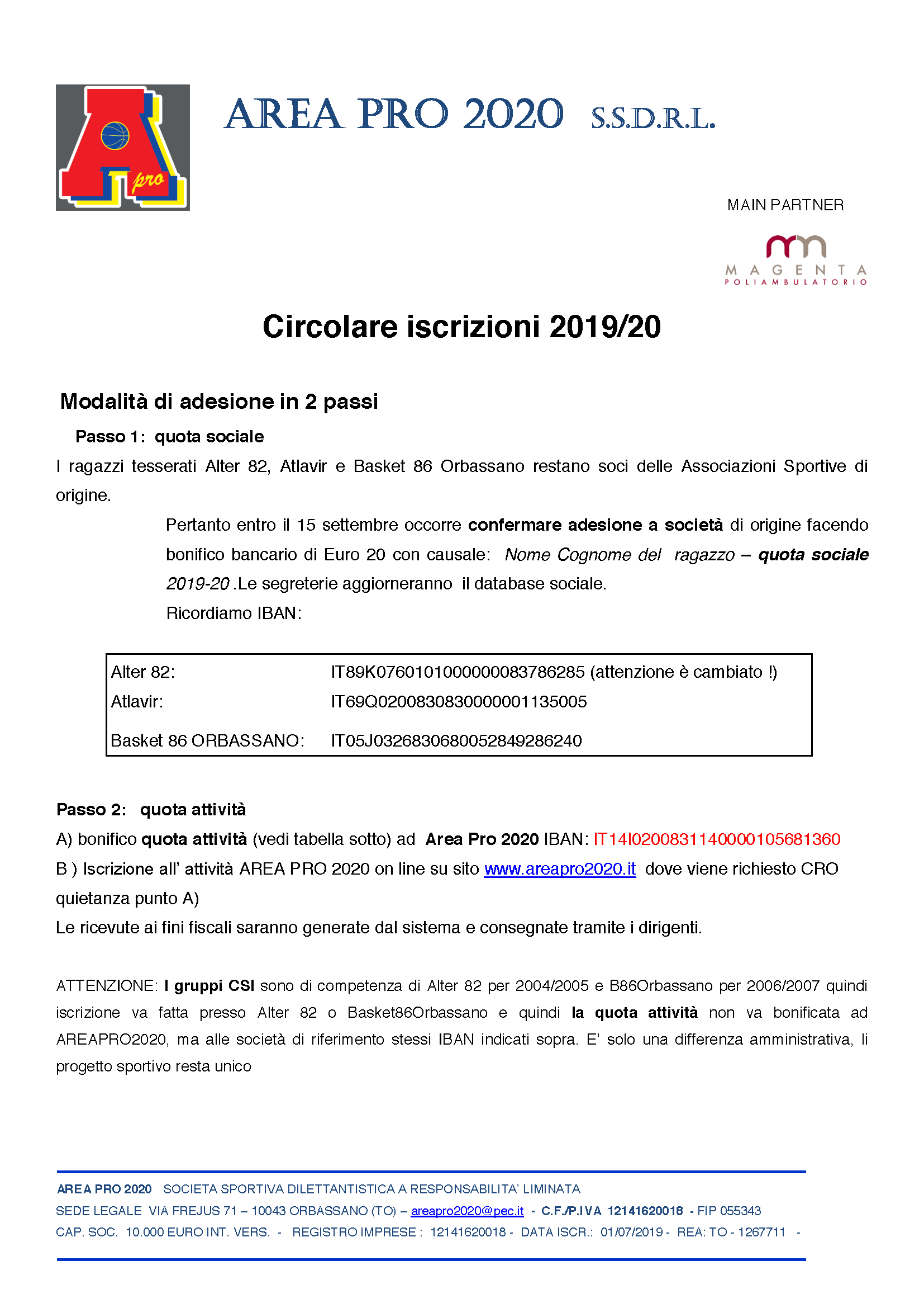Modalità di adesione
