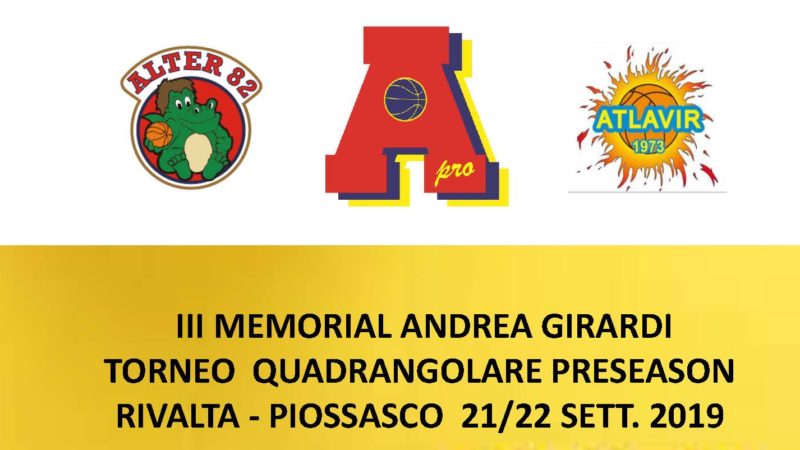 III Memorial Andrea Girardi Rivalta-Piossasco 21-22 settembre 2019
