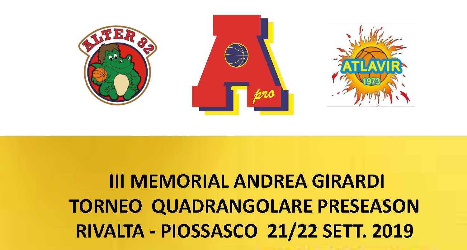 III Memorial Andrea Girardi Rivalta-Piossasco 21-22 settembre 2019