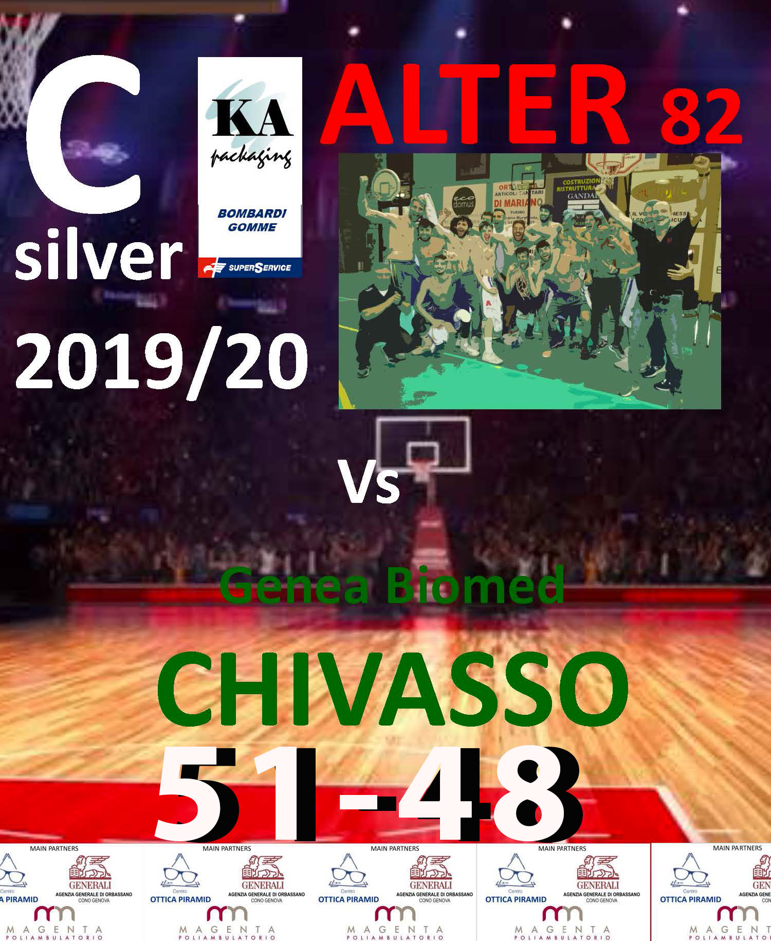 Ka Packaging Alter si presenta in Serie C con una vittoria..