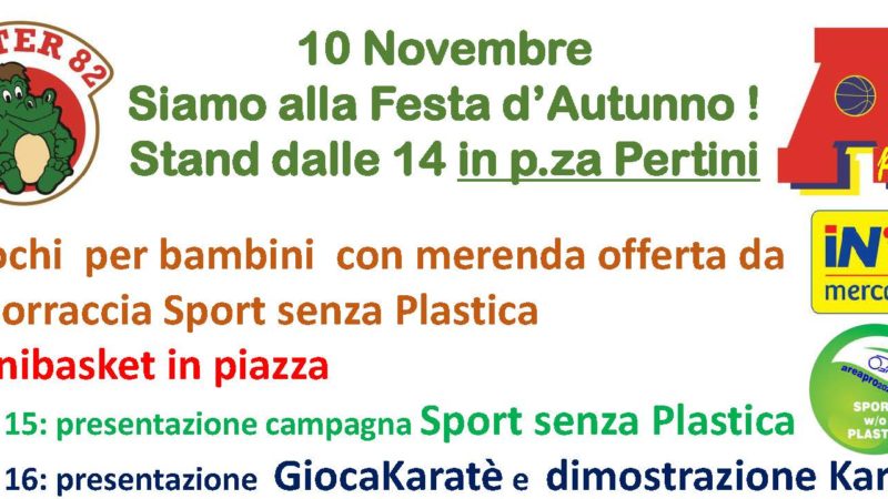 Festa d’Autunno a Piossasco: Area Pro2020 presentazione campagna “Sport senza Plastica”