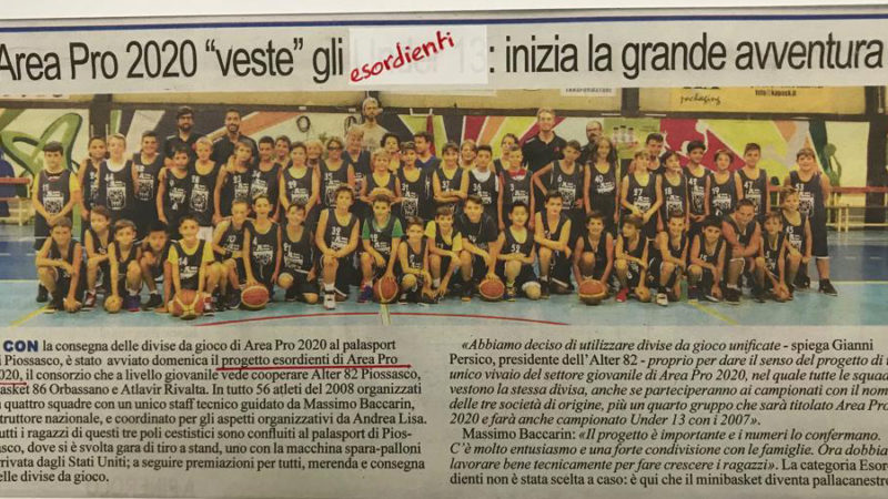 Area Pro 2020 veste gli esordienti: inizia l’avventura del basket..