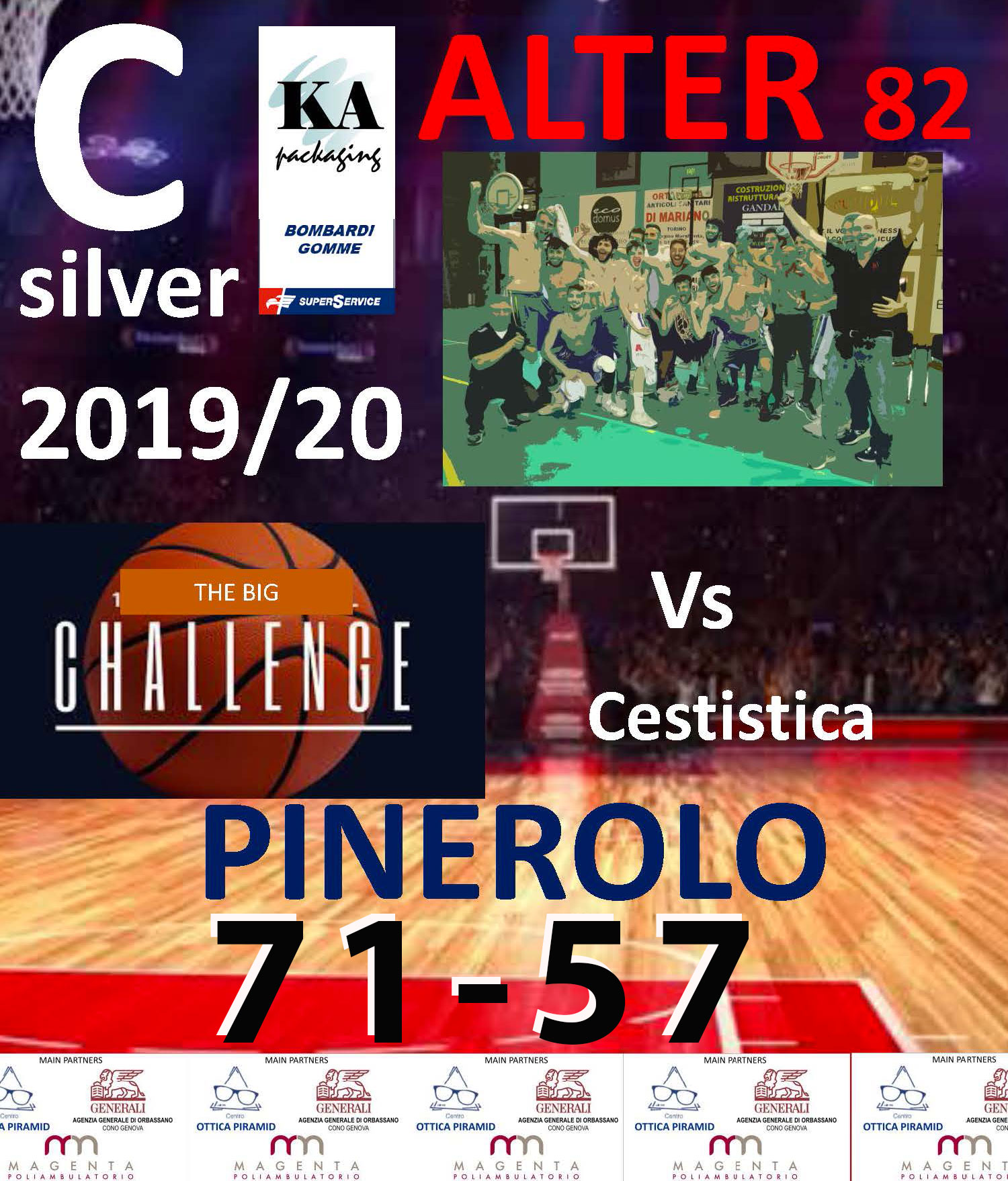 serie C: KA Packaging Alter-Pinerolo..vai con la seconda vittoria!