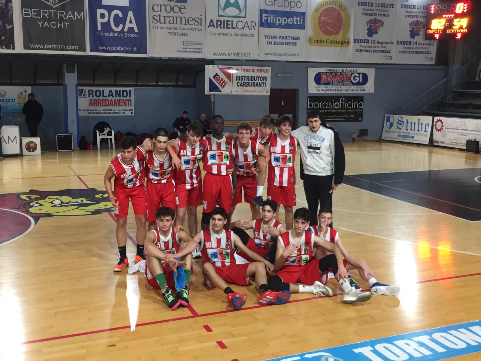 Under 15 Ecc: Bella vittoria nella trasferta Natalizia a Tortona