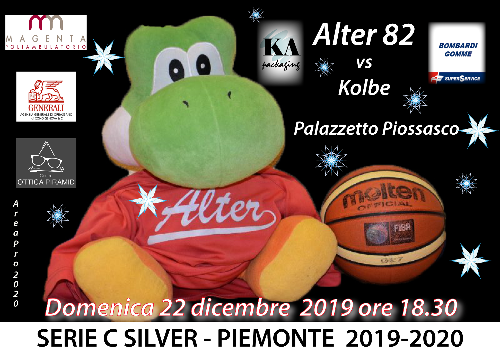Serie C: Alter ospita Kolbe Torino, Serie D Atlavir trasferta a Nichelino