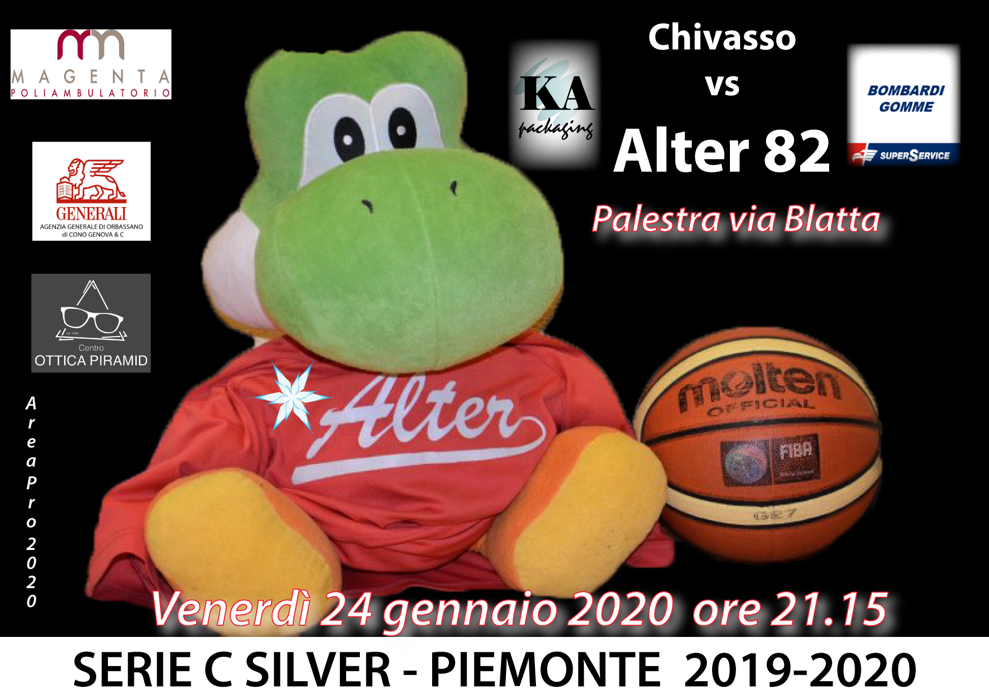 Serie C: “di Venerdi” in trasferta a Chivasso. Atlavir in casa contro la Beinaschese.