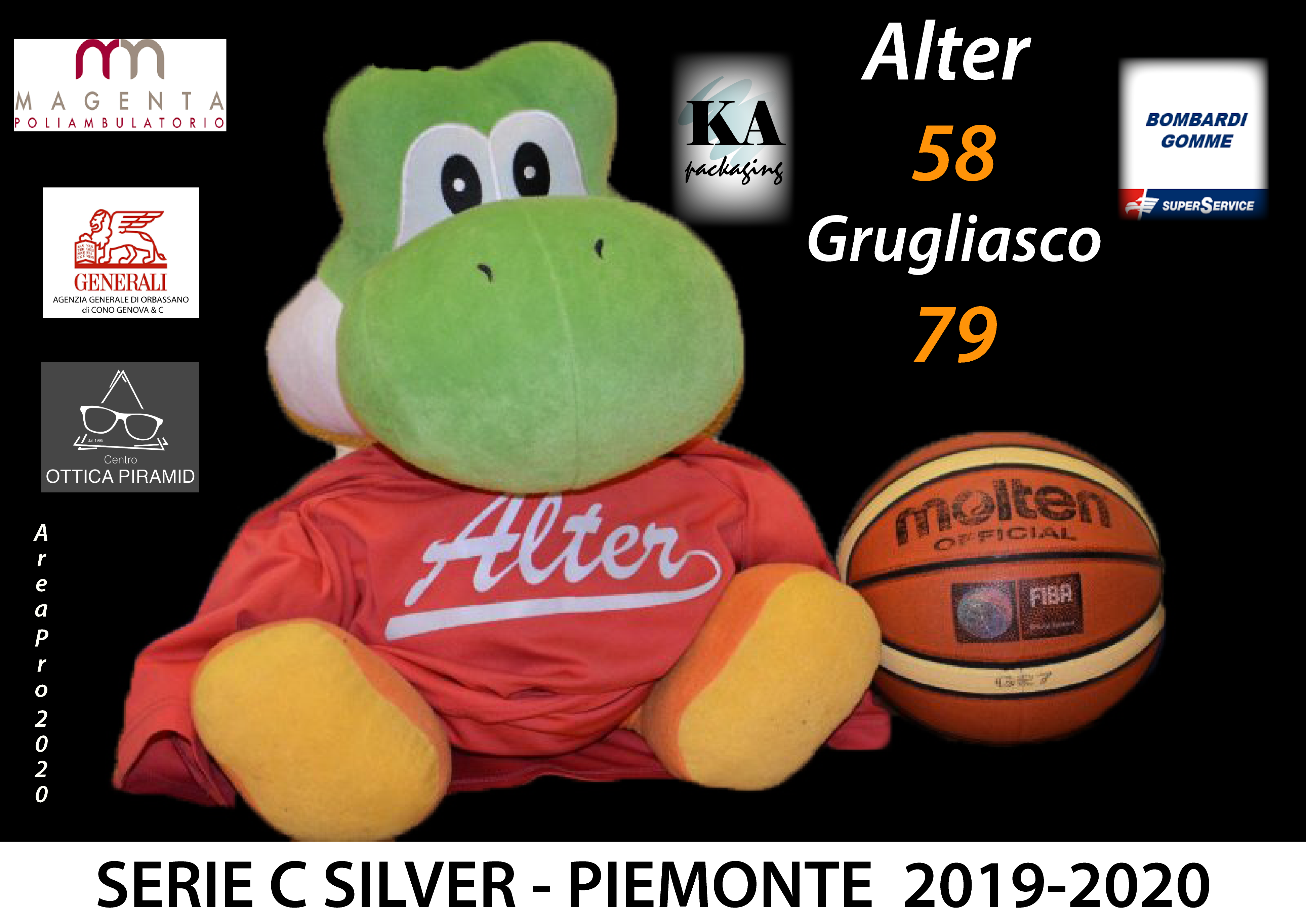 Serie C: Alter-Grugliasco 58-79. Serie D Atlavir-Mondovì 72-42
