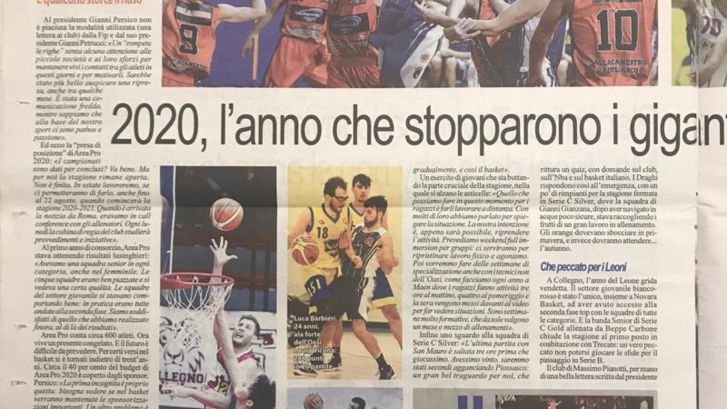 2020 l’anno che stopparono i giganti della pallacanestro