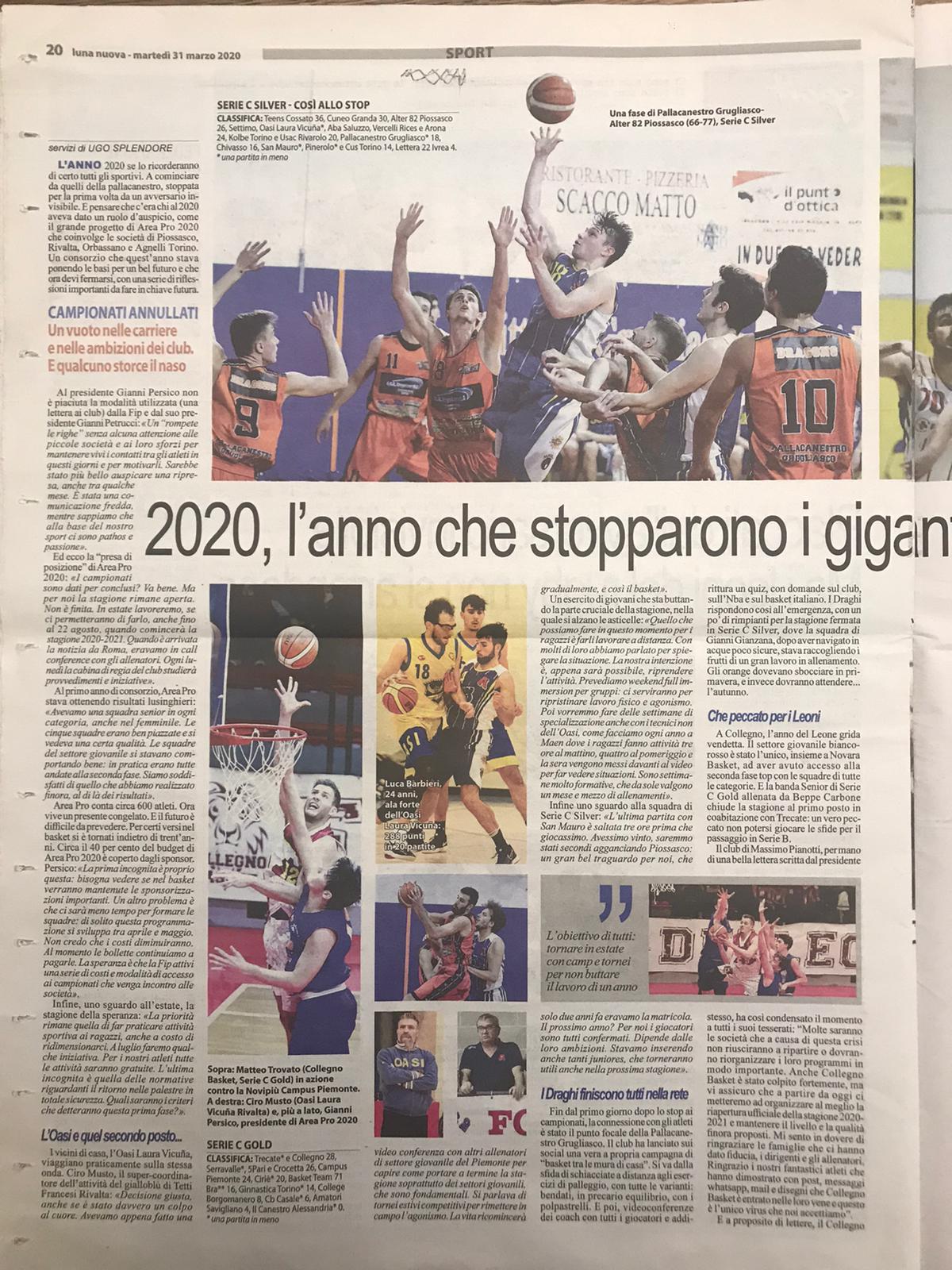 2020 l’anno che stopparono i giganti della pallacanestro