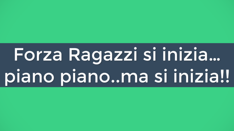 Forza ragazzi si inizia ..piano piano ma si inizia: cosa ci dicono i ragazzi e istruttori post-covid.