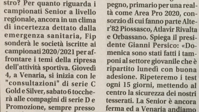 Piossasco attiva: eco del Chisone