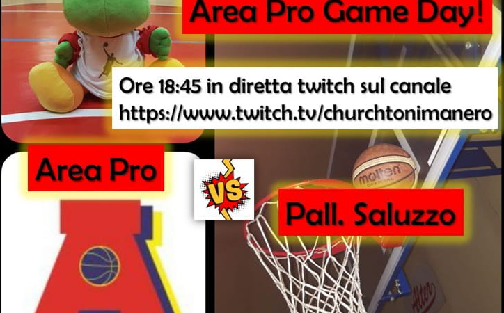 Area Pro Game Day: 7 marzo 2021, Area Pro 2020 – Saluzzo, diretta su canale Twitch,  ore 18.45.