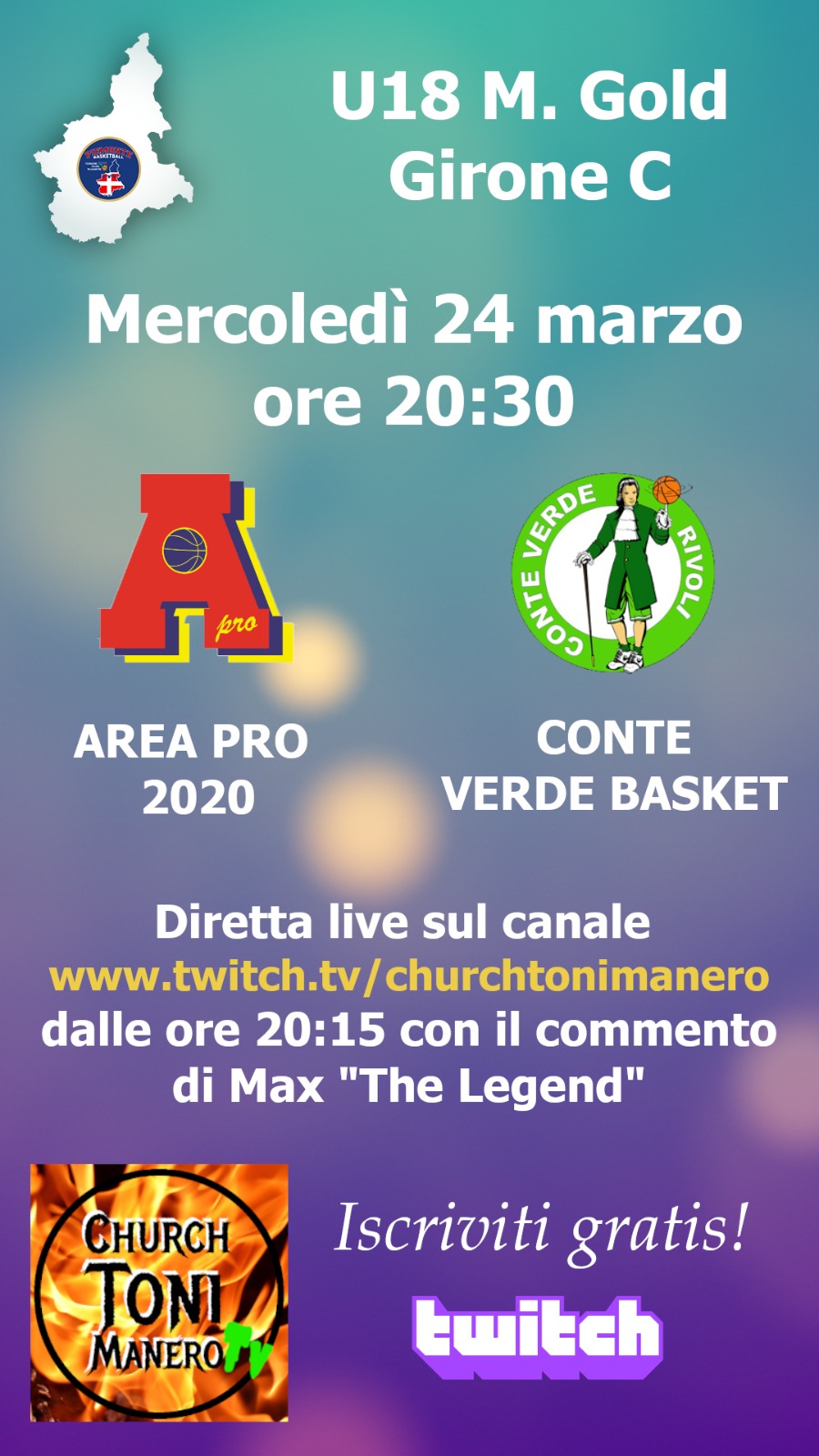 U18 AreaPro2020 vs Conte verde in diretta video