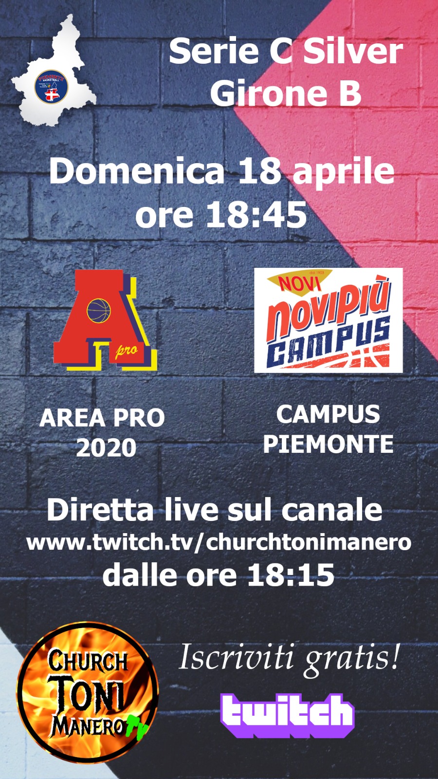 Serie C : Area Pro 2020 vs Campus Piemonte. Un gradito ritorno alle origini per Matteo Corgnati e Giacomino Gallo (ass.coach).