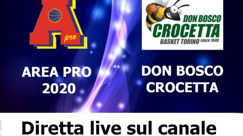 Under 13 Elite: AreaPro2020  vs PGS  Crocetta. Diretta churchtonimanero webtv dalle ore 10.45.