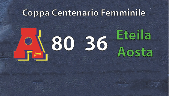 Coppa Centenario Femminile: Area Pro 2020 vince con Aosta