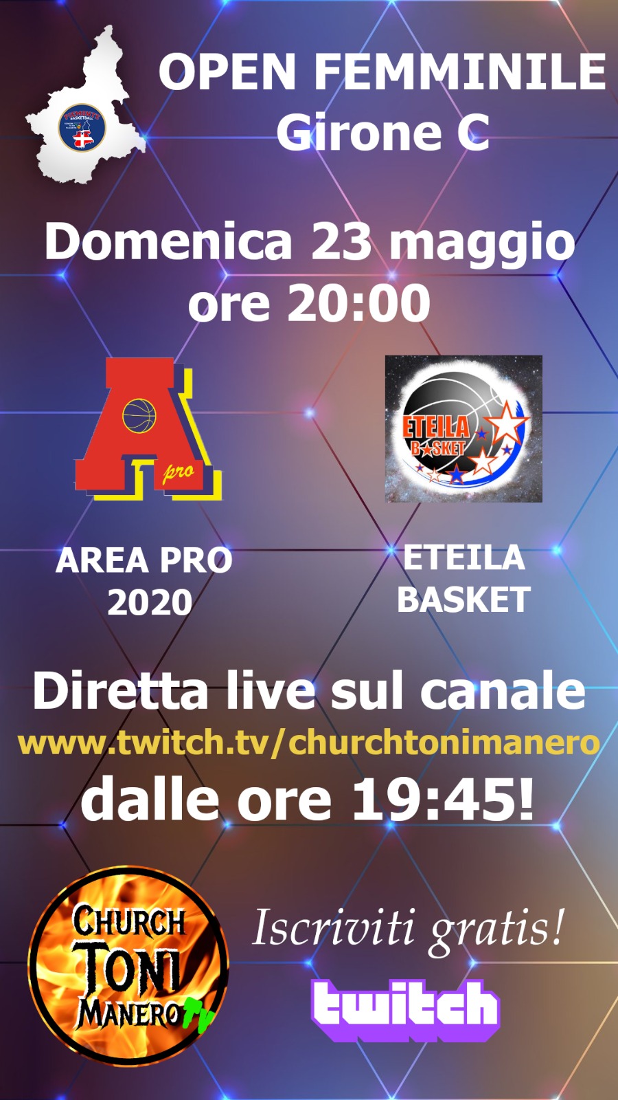 Open Femminile domenica 23 maggio 2021 ospita Eteila Aosta al Palasangone.