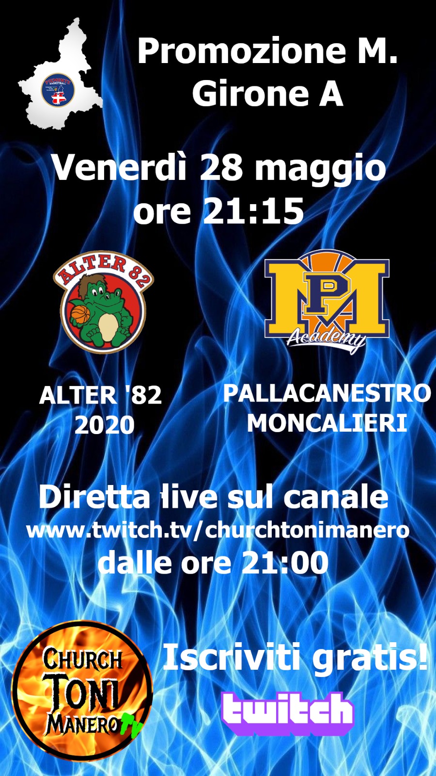 Promozione maschile: Alter82  incontra PMS Moncalieri.