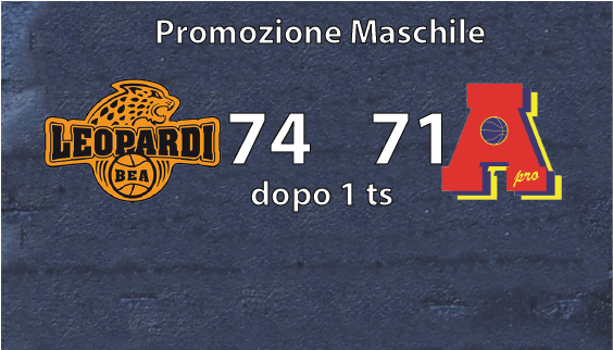 Promozione maschile: perde a Chieri dopo  un tempo supplementare.