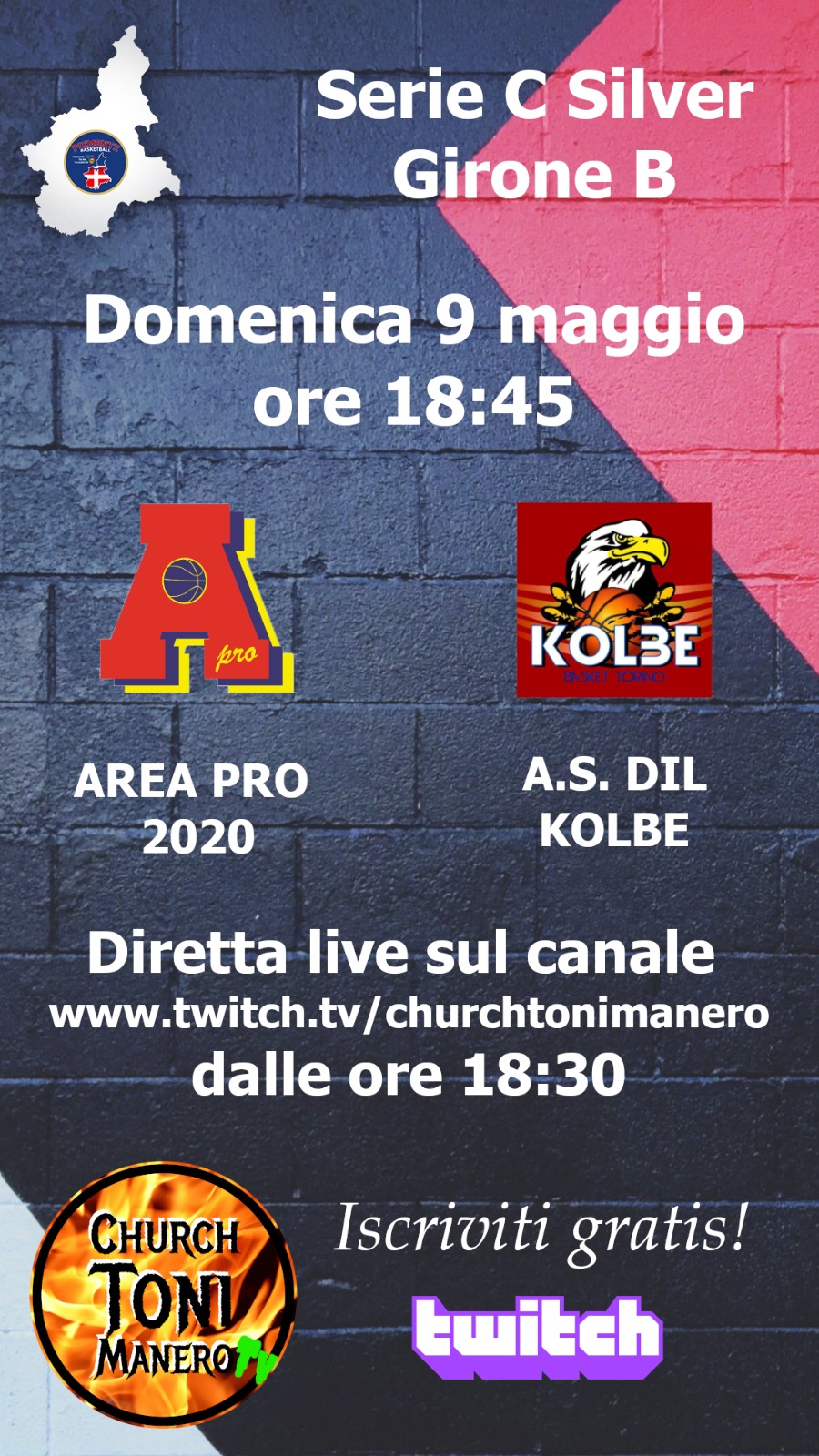 Serie C: Arriva il Kolbe To…partita da vivere e vedere i giovani all’opera!!