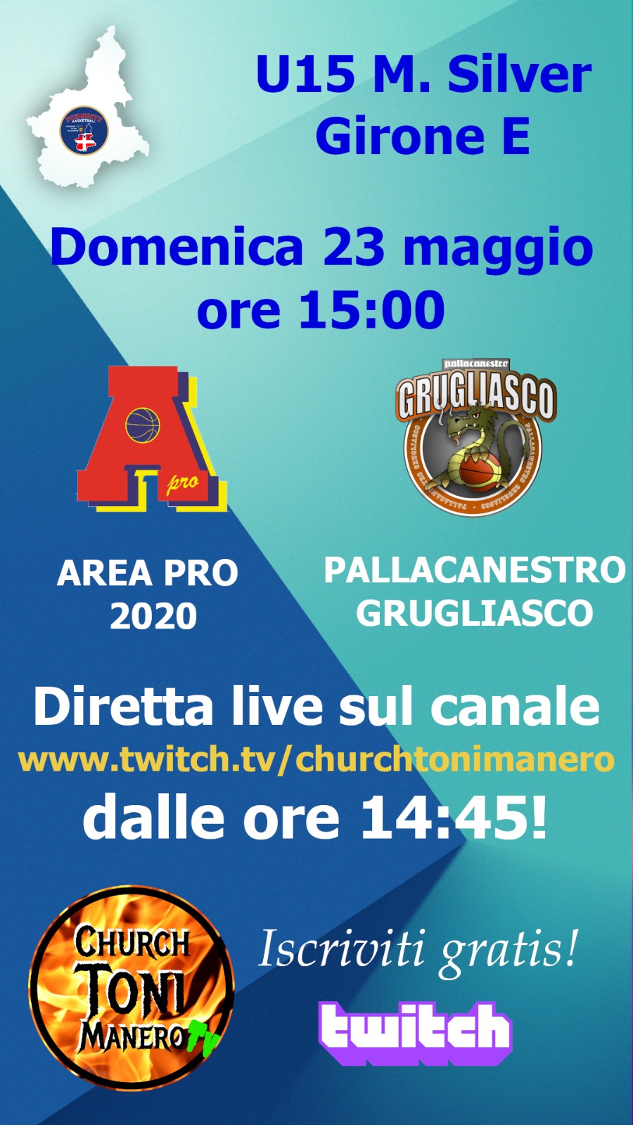 under 15 silver: al Palasangone contro Grugliasco
