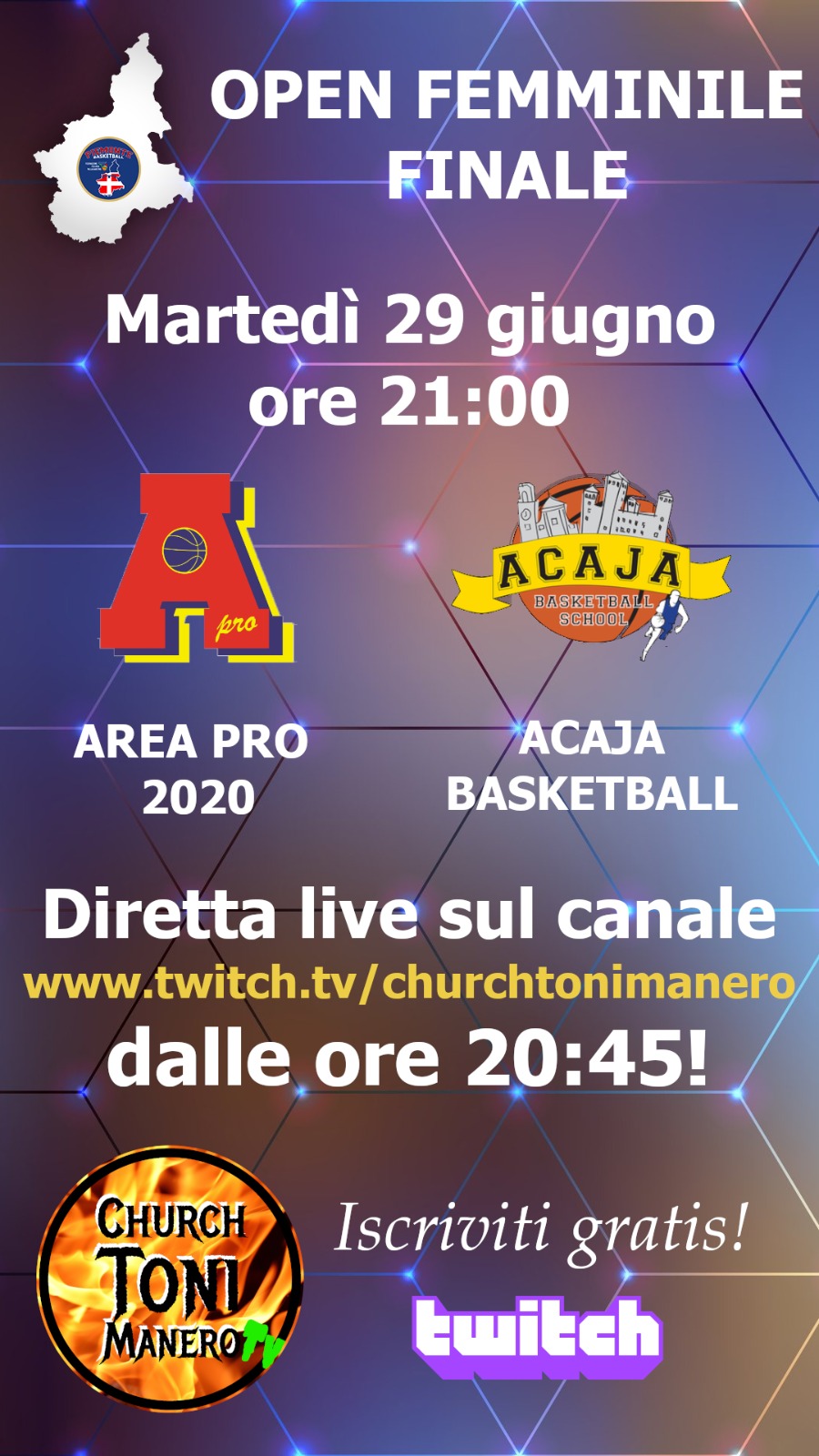 Open femminile, coppa centenario: 29 giugno 2021 è finale al Palasangone!