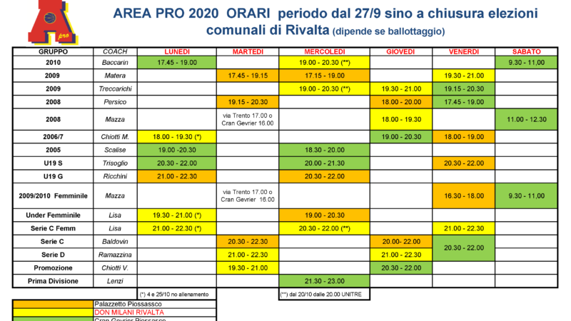 Attenzione: Orari dal 27 settembre 2021 per  elezioni comunali di Rivalta.