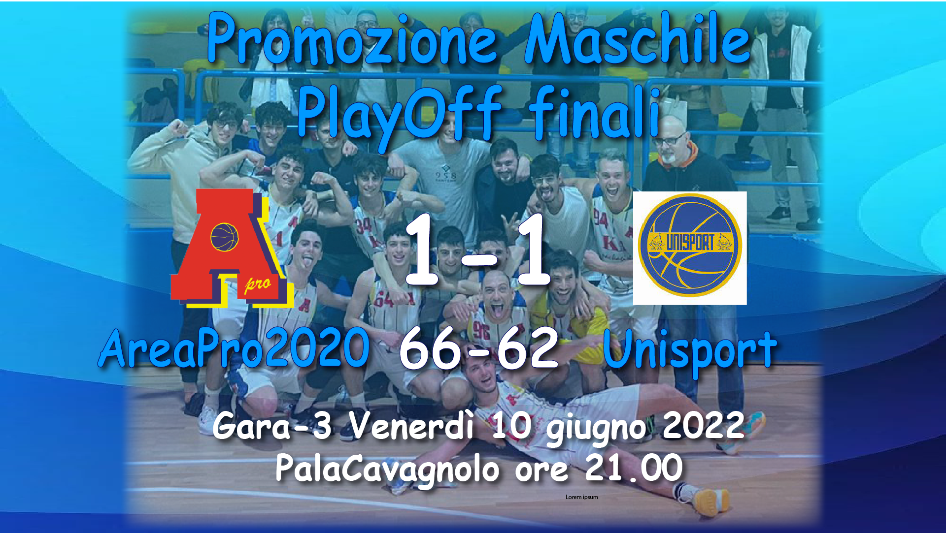 Promozione finali: AP 2020 vince Gara-2 con Unisport…Bravo anche pubblico, ma non basta. Adesso fuori tutto su gara-3!