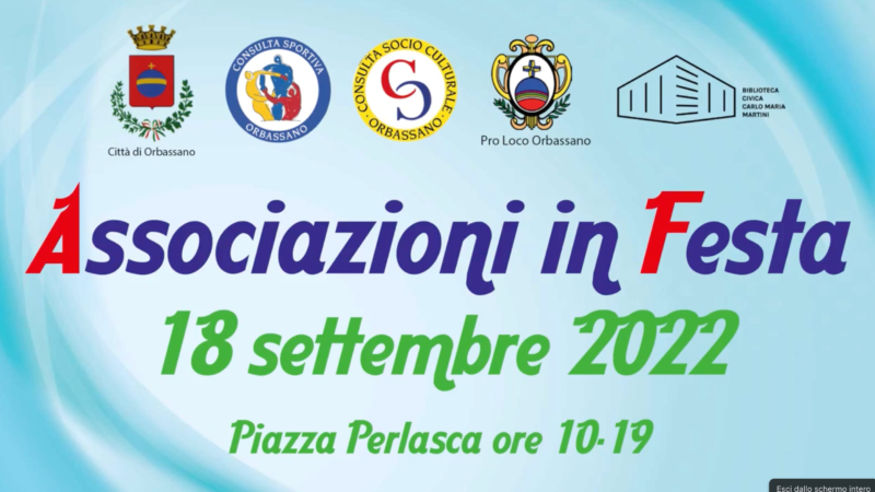 18 settembre: Associazioni in Festa 2022 – Area Pro 2020