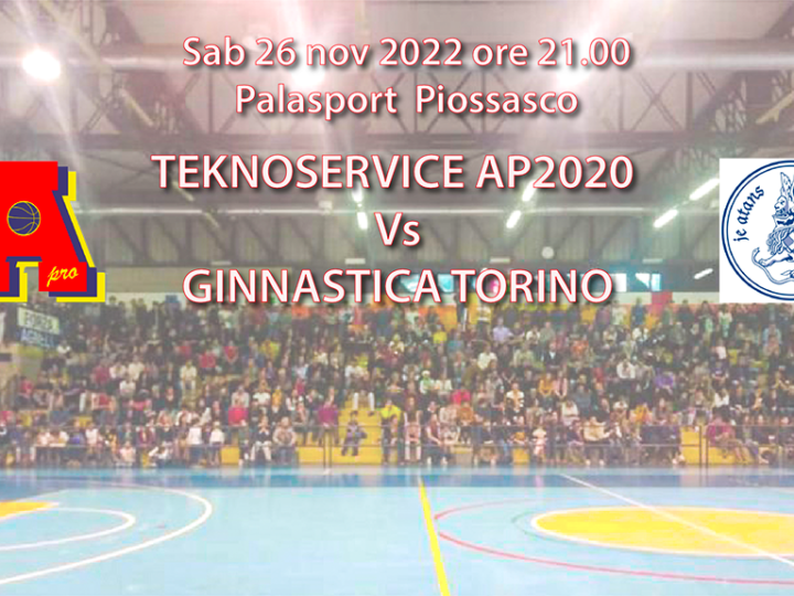 Serie C silver: sab 26 novembre ore 21.00 tutti al Palasport di Piossasco Teknoservice contro Ginnastica Torino.