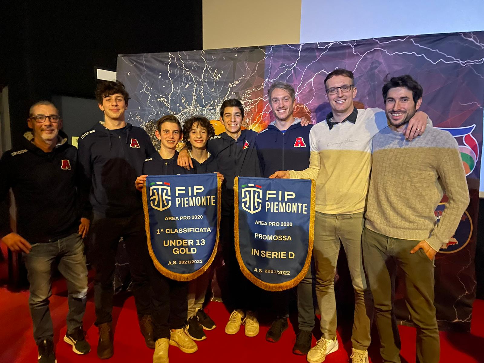 Premiazione FIP delle società vincenti titoli 2021-2022: per AP2020 under 13 Gold  e  Promozione in serie D