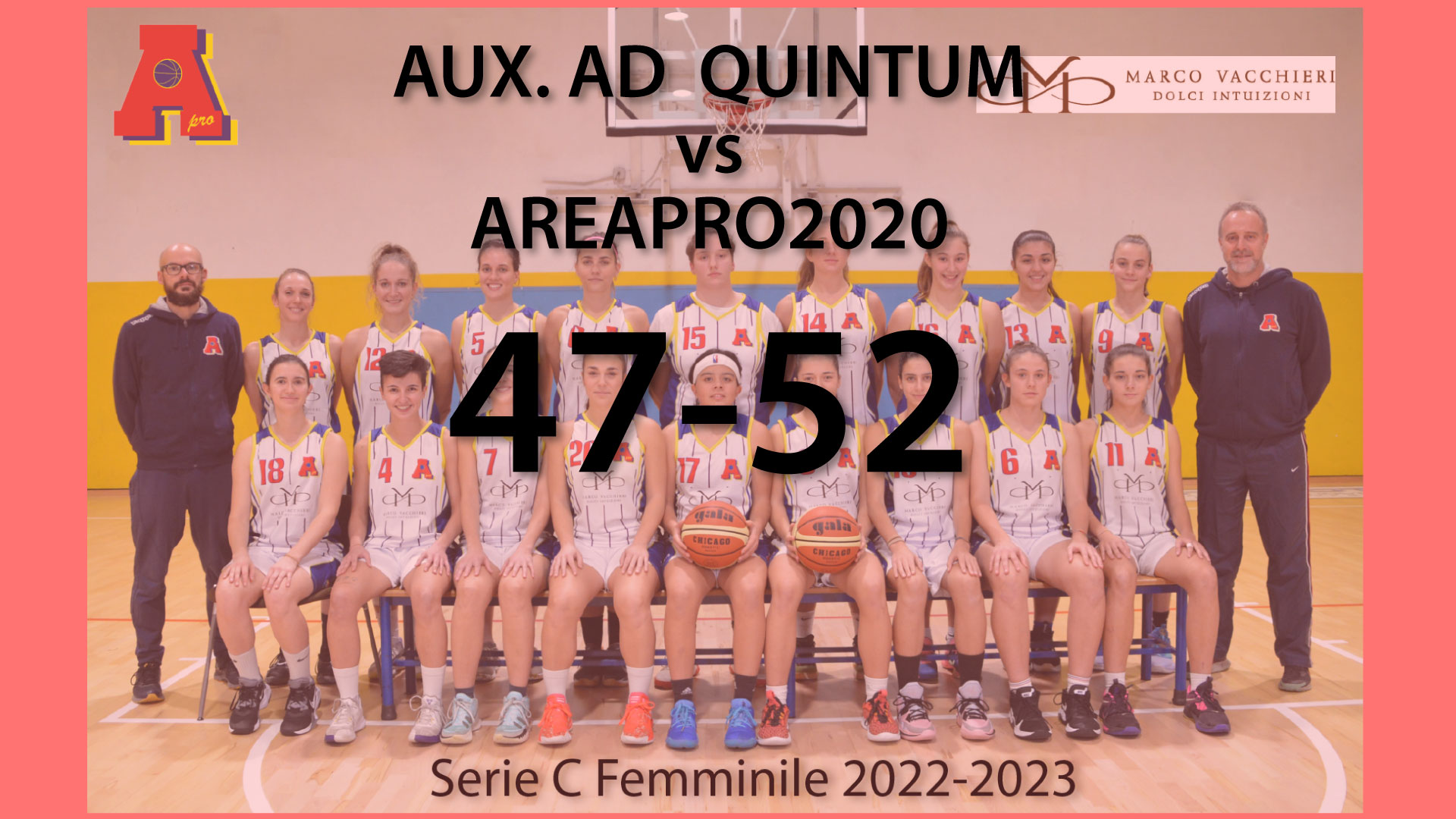 Serie C femminile: AreaPro2020 vince con Aux. Ad Quintum e si qualifica ai play-off