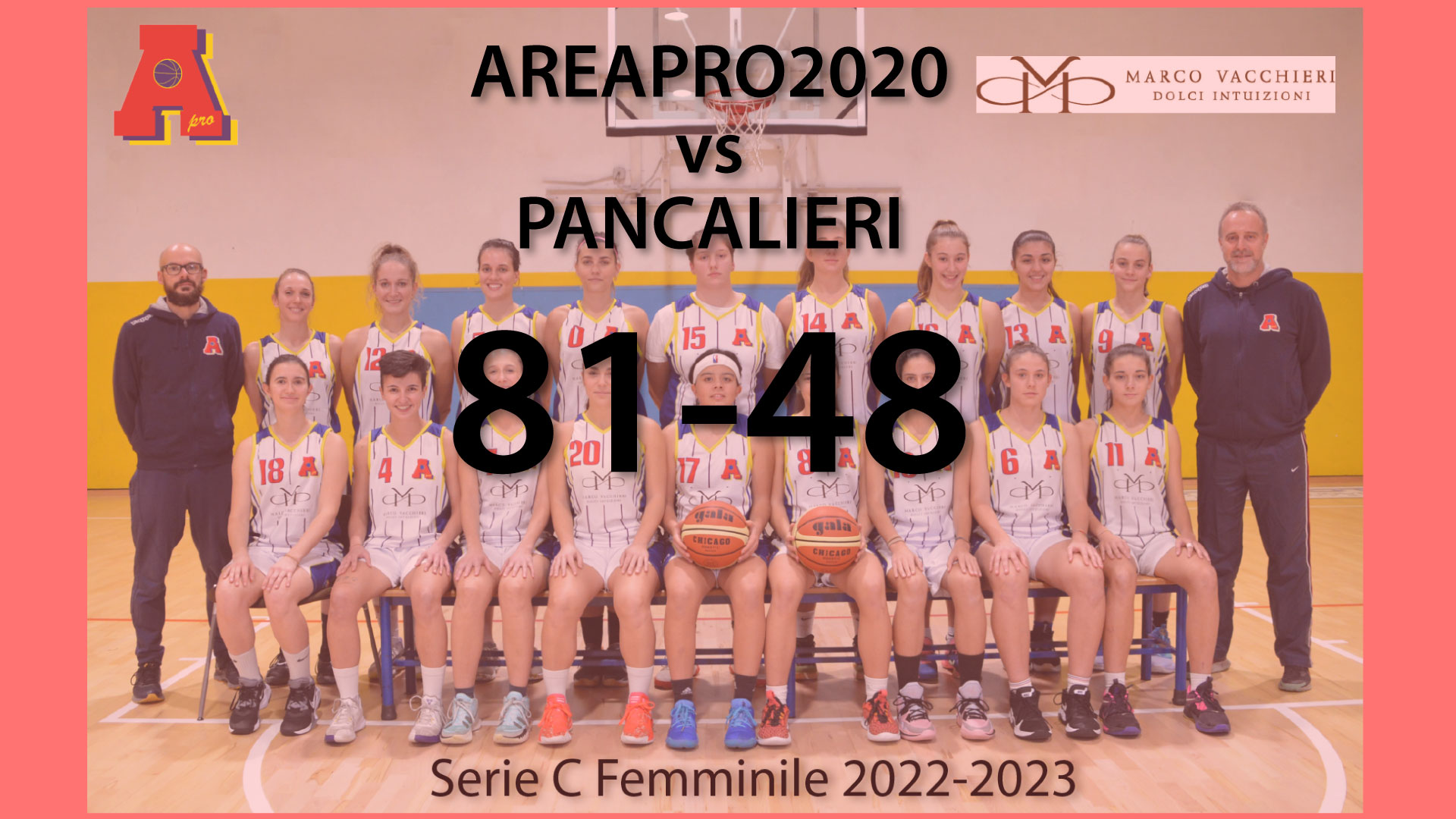 Serie C Femminile: AreaPro2020 vola contro Pancalieri