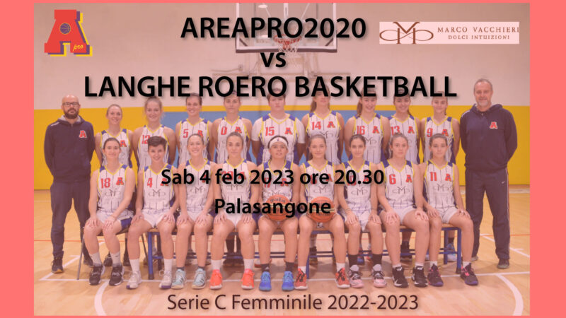 Serie C femminile: AP2020 ospita Langhe Roero sabato 4 feb 2023 al Palasangone