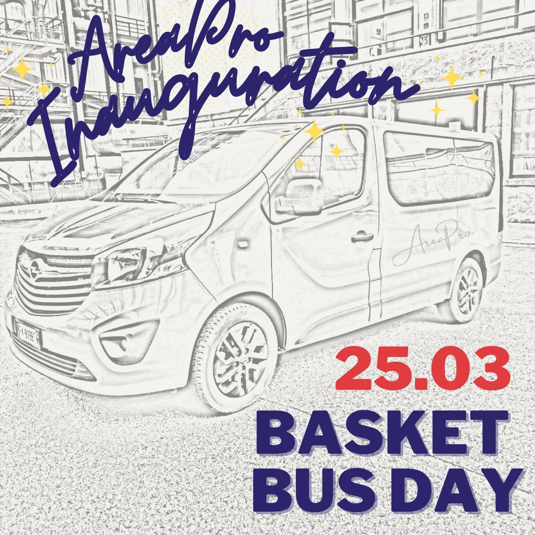 25 marzo 2023, Basket Bus Day: Inaugurazione nuovo pulmino AreaPro.