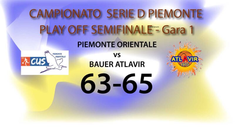 Playoff serie D-Semifinali Gara 1: Atlavir corsara vince ad Alessandria vs Cus Piemonte Orientale!!