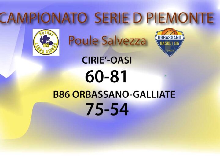 Serie D Poul salvezza: vincono OASI e B86 Orbassano