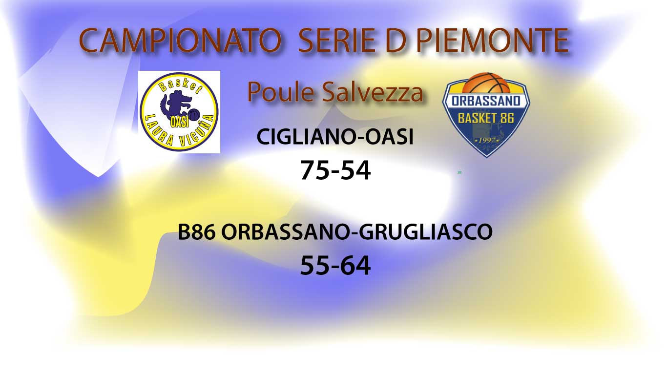 serie D poule salvezza: OASI e B86Orbassano perdono a Cigliano e con Grugliasco