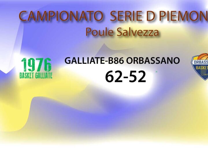 Serie D poule salvezza: B86 Orbassano non supera Galliate