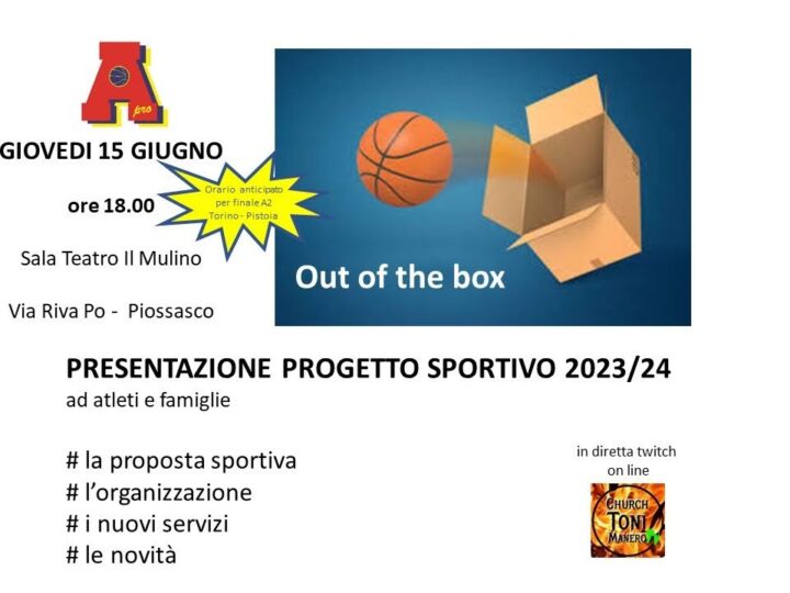 Presentazione presso la sala teatro Il Mulino, del progetto sportivo AreaPro 2023-2024.
