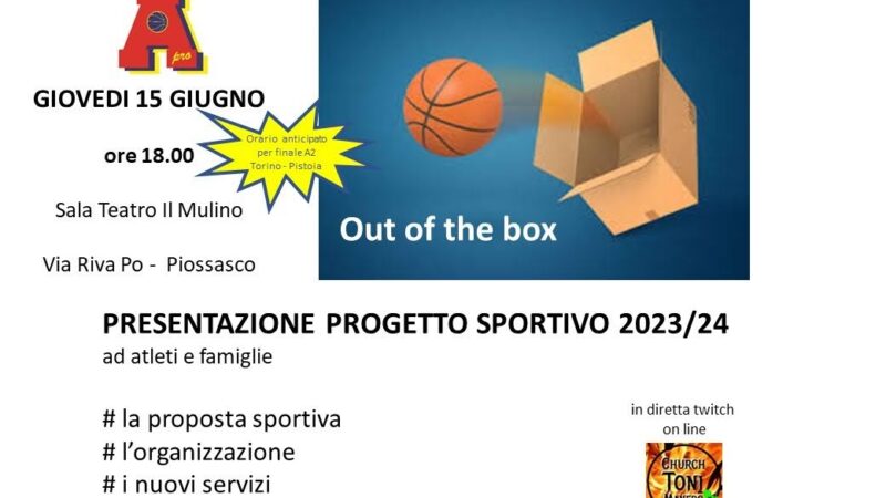 Presentazione presso la sala teatro Il Mulino, del progetto sportivo AreaPro 2023-2024.