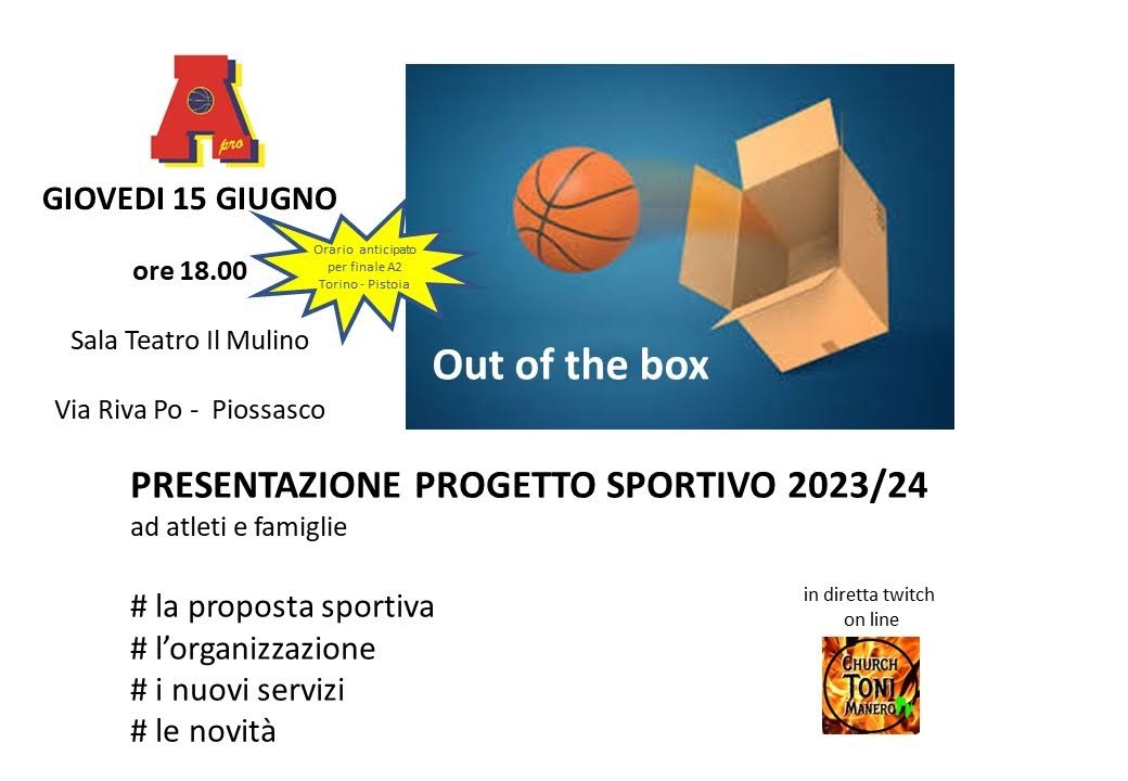 Presentazione presso la sala teatro Il Mulino, del progetto sportivo AreaPro 2023-2024.