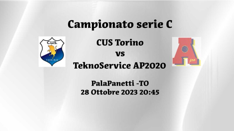 Serie C: Teknoservice in trasferta  al CUS Torino. Presentazione partita