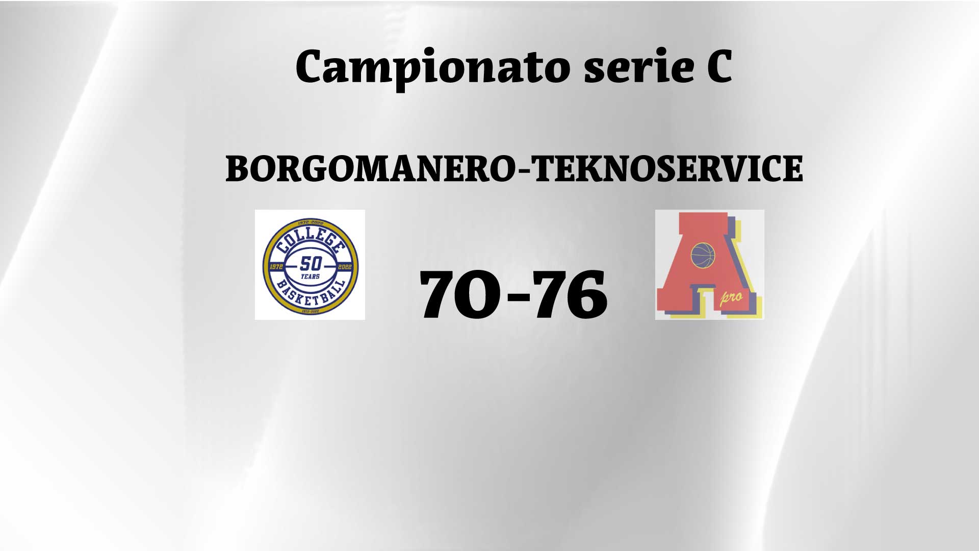 Serie C: Teknoservice centra la vittoria a Borgomanero