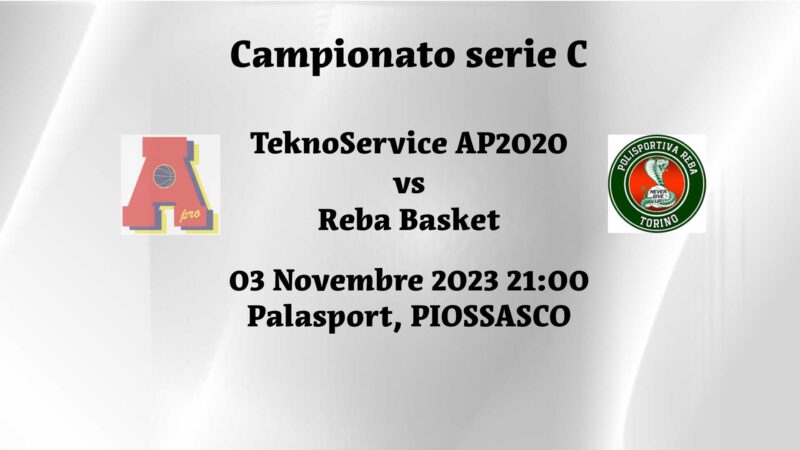 Serie C: venerdì 3 nov 2023 Teknoservice ospita Reba
