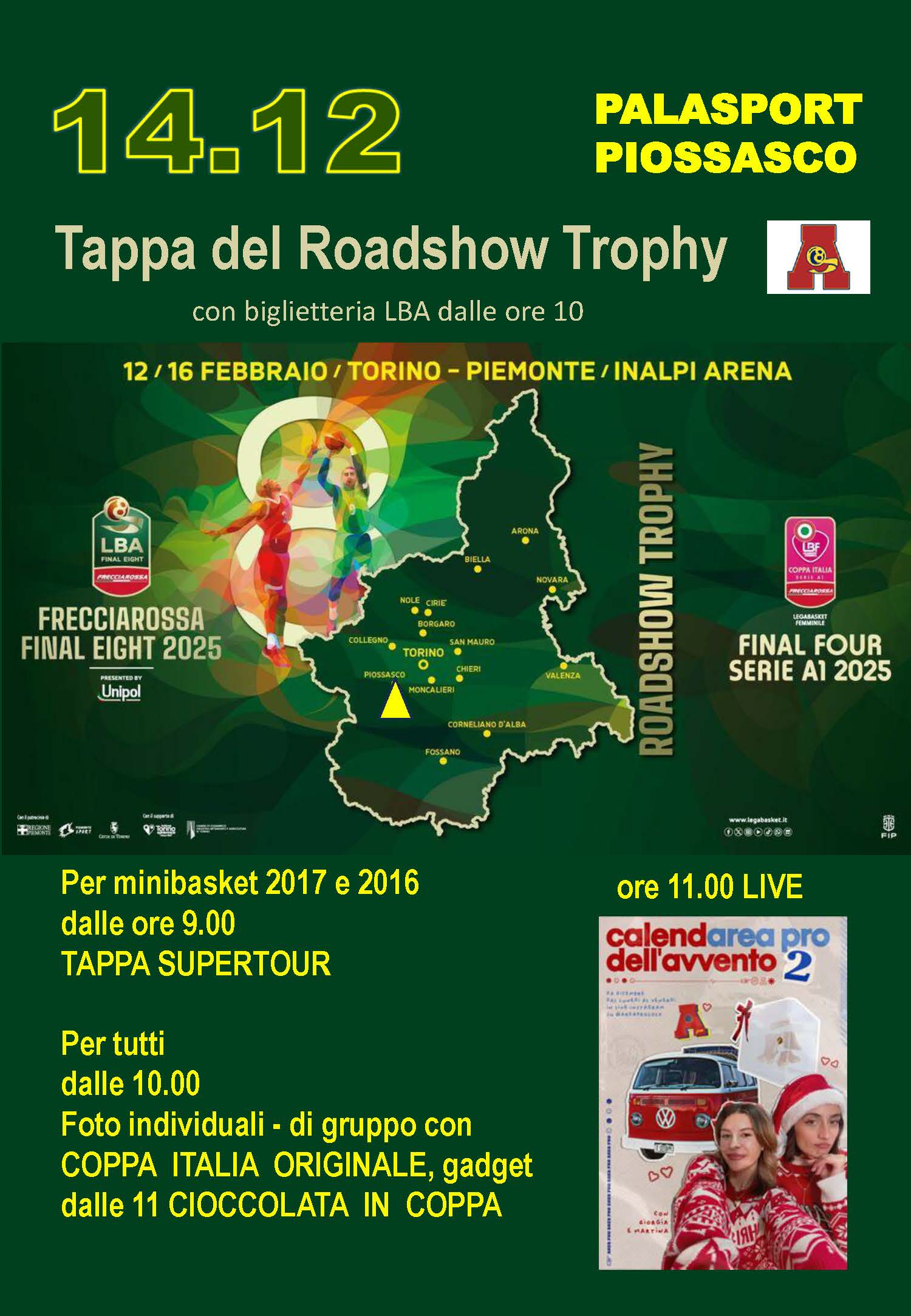 Tappa del Roadshow Trophy al Palasport di Piossasco il 14.12.2024. Un successo..le foto.