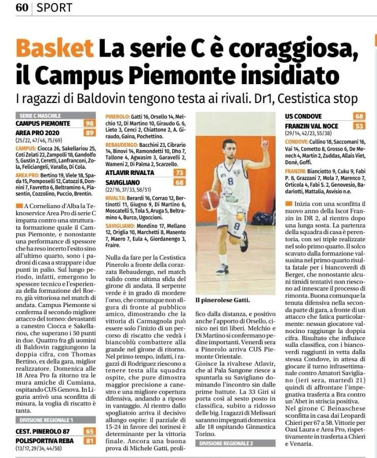 Eco del Chisone: Serie C è coraggiosa, Campus insediato…