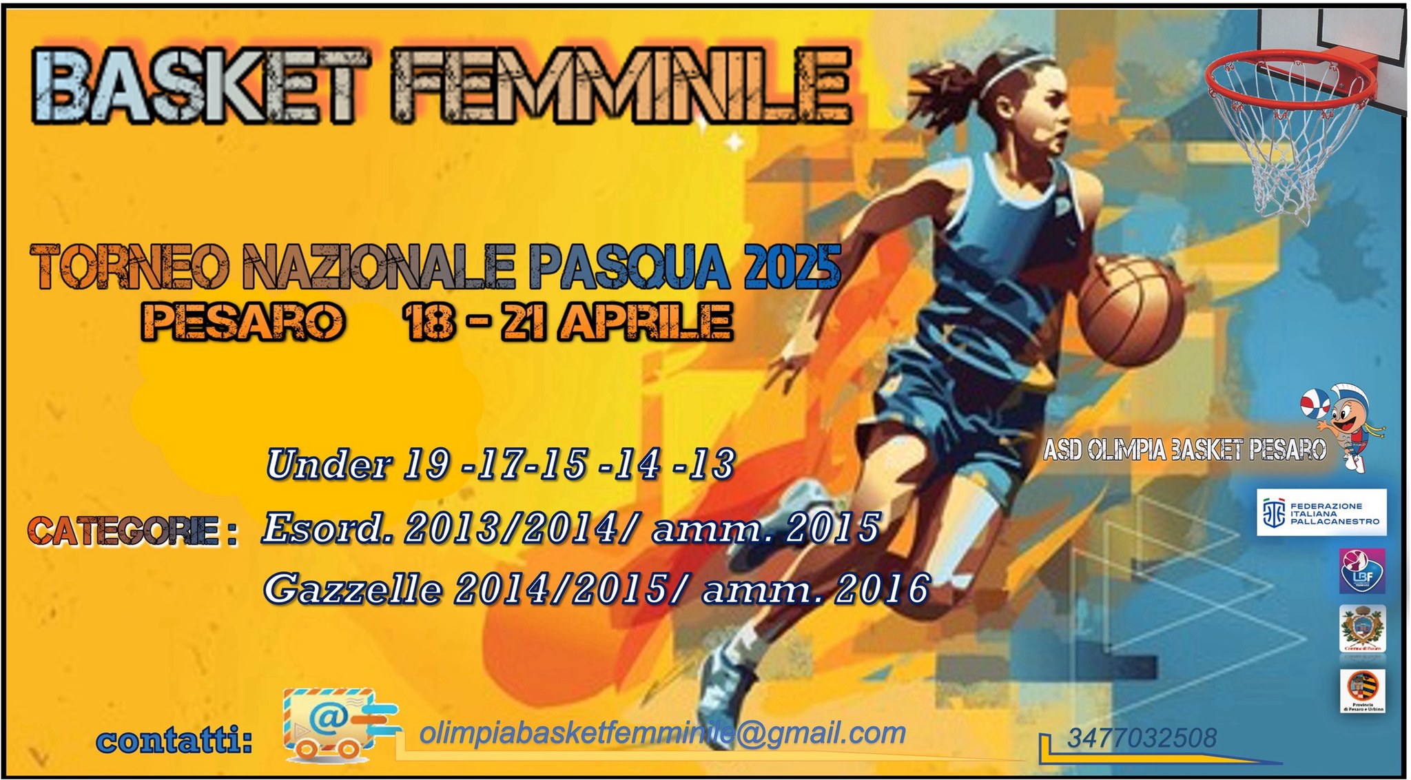under 14 femminile: Torneo di Pesaro. Programma risultati e foto