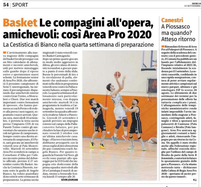 Eco del chisone: le compagini AreaPro2020 all’opera..