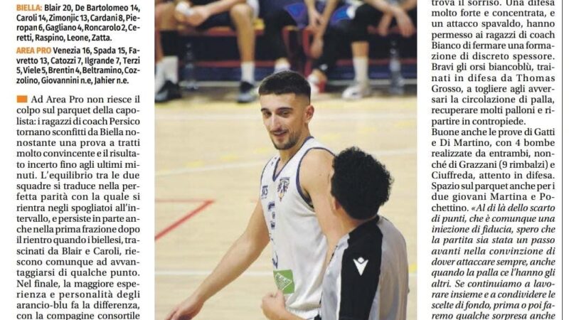 Eco del Chisone: a Biella buona Area Pro